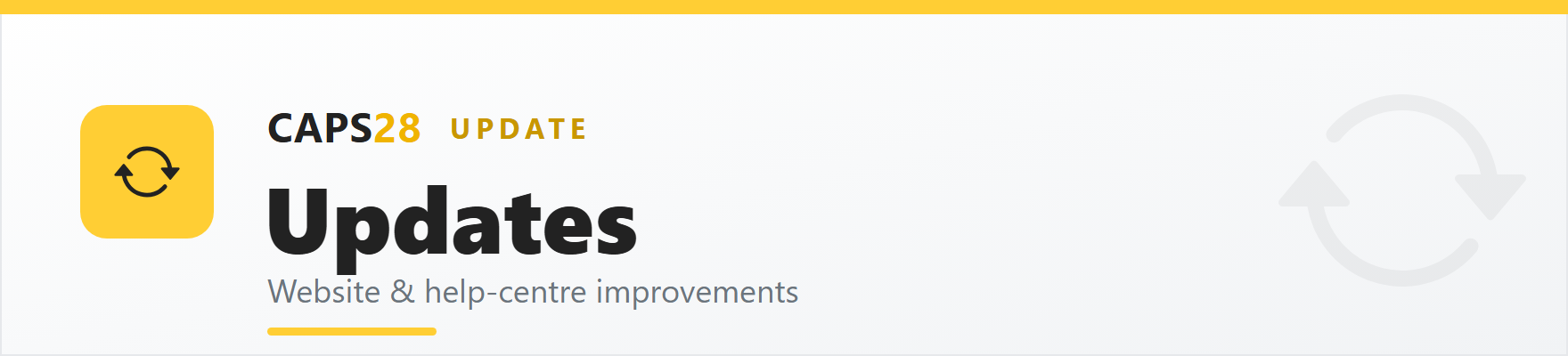 Website & Help Centre Upgrades
