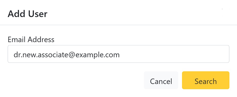 Adding a team member by email in CAPS28 dental practice management software user management