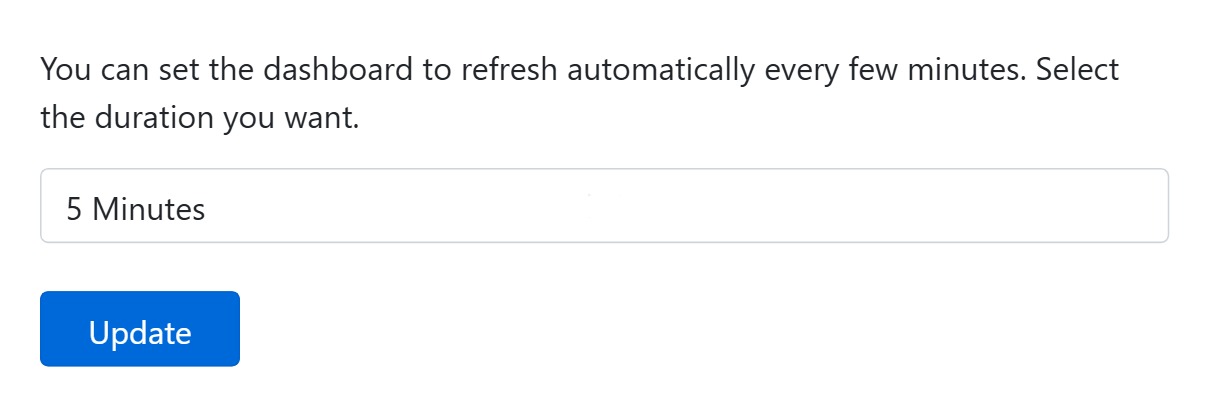 Setting the dashboard auto-refresh interval in CAPS28 dental practice management software